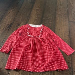 Kelly’s Kids girl red white polka dot dress 7 8